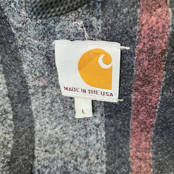 Carhartt Blanket Lined Detroit J001 Jacket Sz Large Shipyard Patch Union USA - Picture 3 of 16